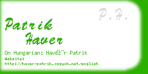 patrik haver business card